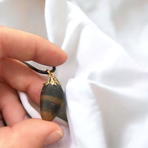 Banded black & brown Agate Crystal